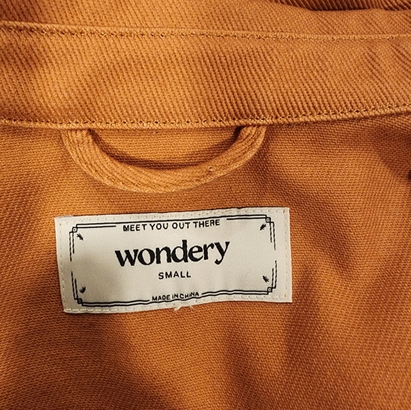 Wondery Ryan Cargo Shirt Jacket in a rust or orange cotton twill. - Picture 9 of 10